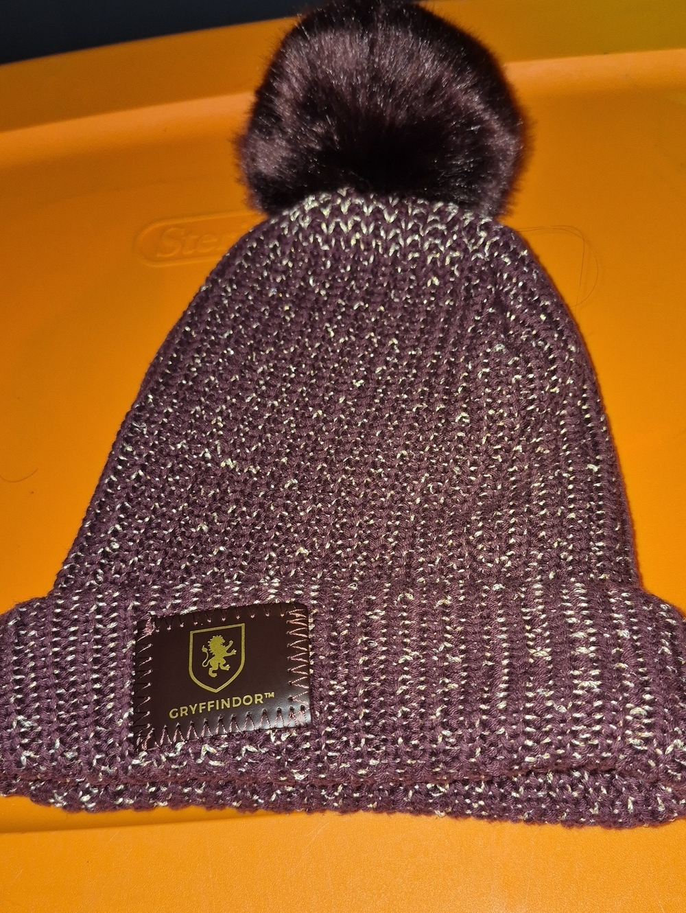 Gryffindor Pom Beanie Hat in Plum